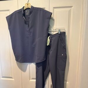 Figs Space Navy Scrub Set